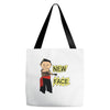 new face Tote Bags