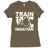 silver edition train insaiyan dragonball z insane bodybuilding goku Ladies Fitted T-Shirt