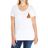 pizza christmas tree pocket Ladies Curvy T-Shirt