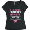 I'm Your Father's Day Gift Mom Says You're Welcome Girl Women's Triblend Scoop T-shirt