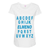 alphabet abc elemno Maternity Scoop Neck T-shirt