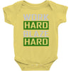 work hard blaze hard Baby Bodysuit