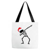 skeleton dabbing christmas Tote Bags