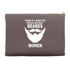 funny beards printed Accessory Pouches