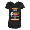 walk away i have anger issues and a serious dislike for stupid people Maternity Scoop Neck T-shirt