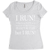 i may be slow but i run Women's Triblend Scoop T-shirt