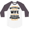 Super Cool Wife Of A Freaking Awesome Husband 3/4 Sleeve Shirt