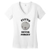 pluto never forget Women's V-Neck T-Shirt