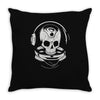 astronaut skull Throw Pillow