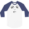 girl eye face black 3/4 Sleeve Shirt