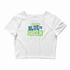 i bleed blue and green Crop Top