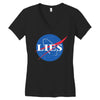lies nasa logo Women's V-Neck T-Shirt