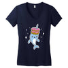 narwhal donuts kawaii cute unicorn harajuku sweet cool awesome Women's V-Neck T-Shirt
