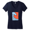 Wave Women's V-Neck T-Shirt