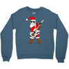rock star santa claus father christmas Crewneck Sweatshirt