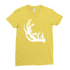 deer antler with buck forest Ladies Fitted T-Shirt