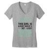 girl already taken by psychotic computer engineer Women's V-Neck T-Shirt