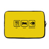 eat sleep snowboard mens black snowboarding t shirt wow Laptop sleeve