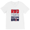 red white and brew V-Neck Tee