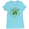 nook neighbor's club Ladies Fitted T-Shirt