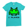 arcade player one Ladies Fitted T-Shirt