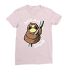 slow sloth Ladies Fitted T-Shirt