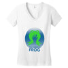 the green frog Women's V-Neck T-Shirt