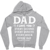 I Love You Dad Zipper Hoodie
