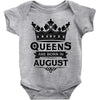 Queens Are Born In August Baby Onesie