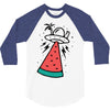 summer alien invasion bright color 3/4 Sleeve Shirt