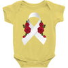 lung cancer white ribbon Baby Bodysuit