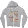 shh, the rat is our patron Zipper Hoodie