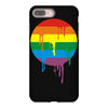 rainbow colored stripes dot running splashes iPhone 8 Plus