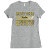 funny black mustache may the stache be with you Ladies Fitted T-Shirt