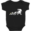 alien evolution   mens funny Baby Bodysuit
