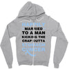 happily married to a man kicking the crap outta stomach cancer Zipper Hoodie