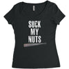 suck my nuts Women's Triblend Scoop T-shirt