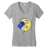 time travel to the moon Women's V-Neck T-Shirt