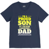 proud son dad V-Neck Tee