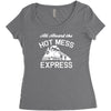 all aboard hot mess express train Women's Triblend Scoop T-shirt