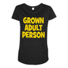 grown adult person Maternity Scoop Neck T-shirt