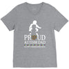 Proud Autism Dad - Autism Awareness Day V-Neck Tee