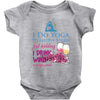 yoga and wine Baby Bodysuit
