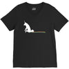unicorn scooting on the floor V-Neck Tee