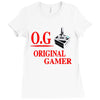 old school gamer Ladies Fitted T-Shirt