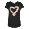 bacon heart Maternity Scoop Neck T-shirt
