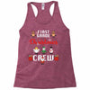 first grade christmas crew Racerback Tank