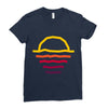 sunset line Ladies Fitted T-Shirt