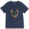 blue and tan frenchie V-Neck Tee