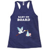 Baby On Board with Stork Racerback Tank